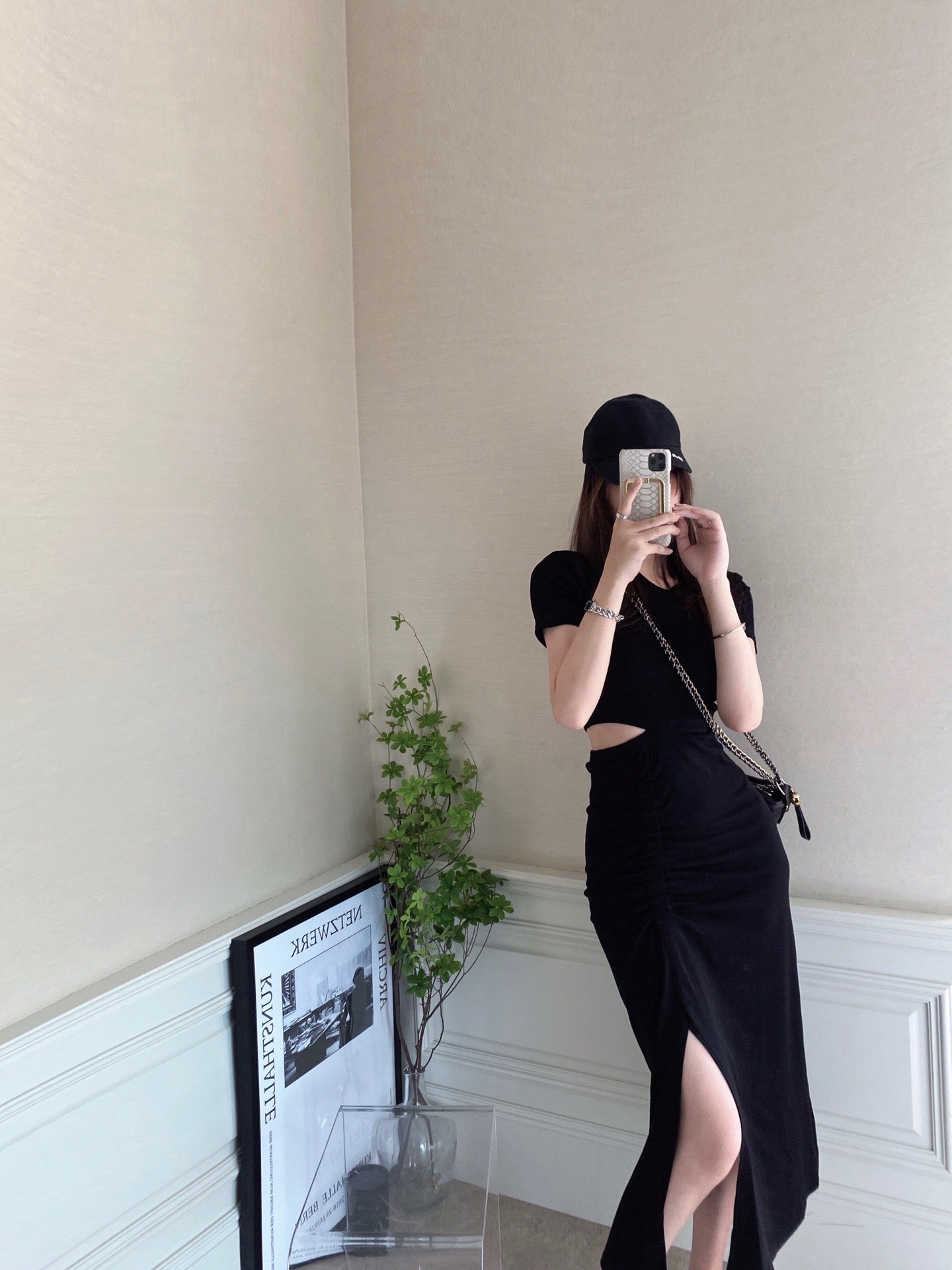 Waist Hollow Split Dress