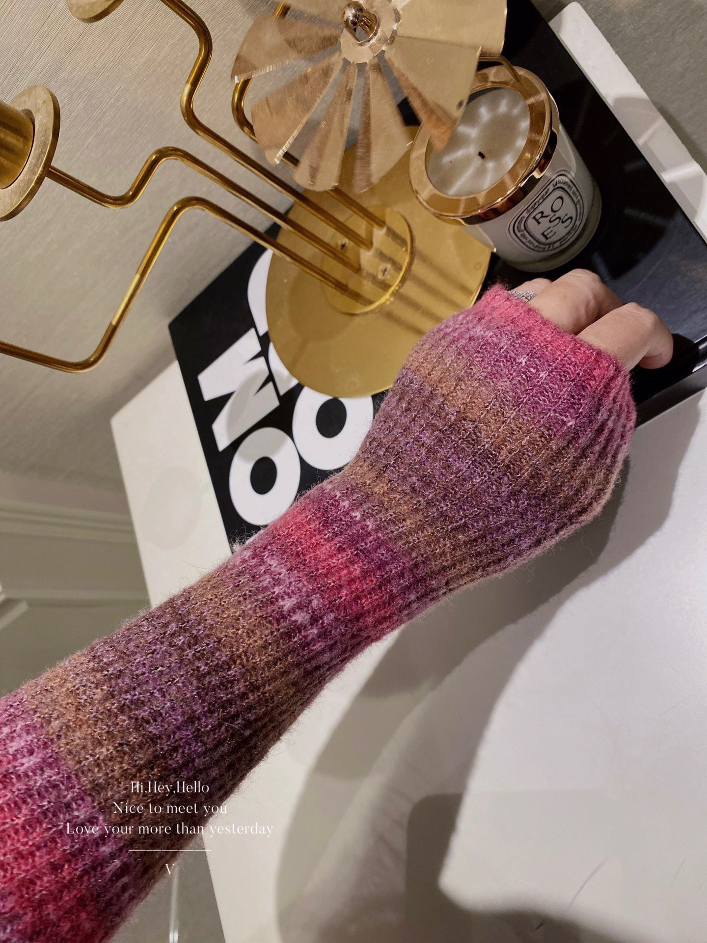Raspberry Rainbow Knit Bodycon Dress