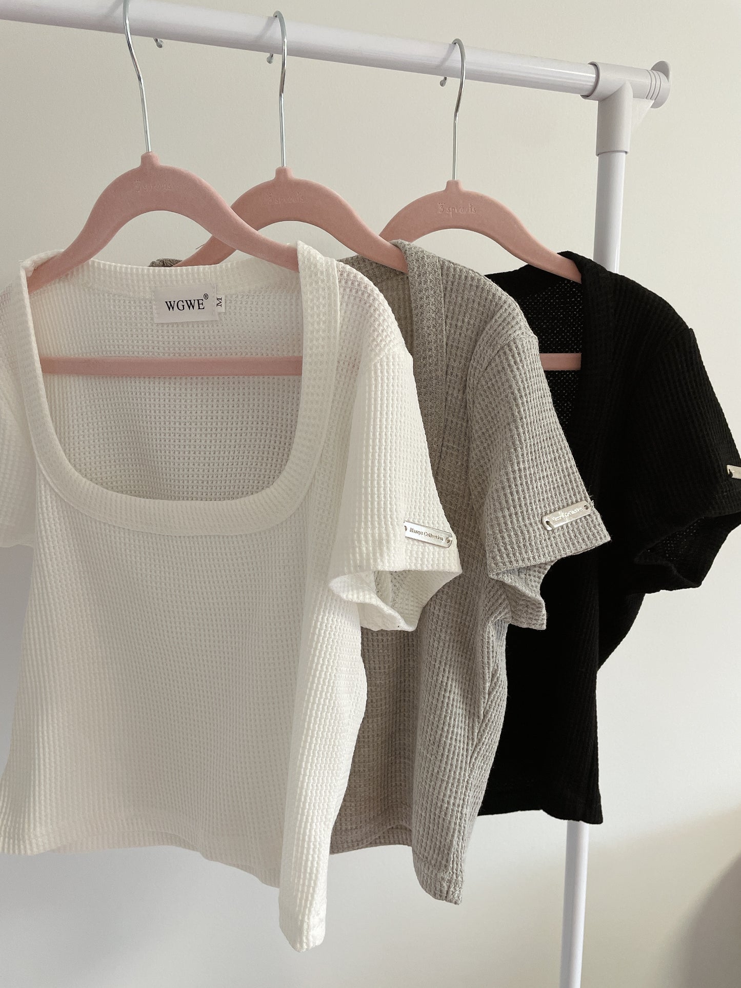 Waffle Square Neck Tee