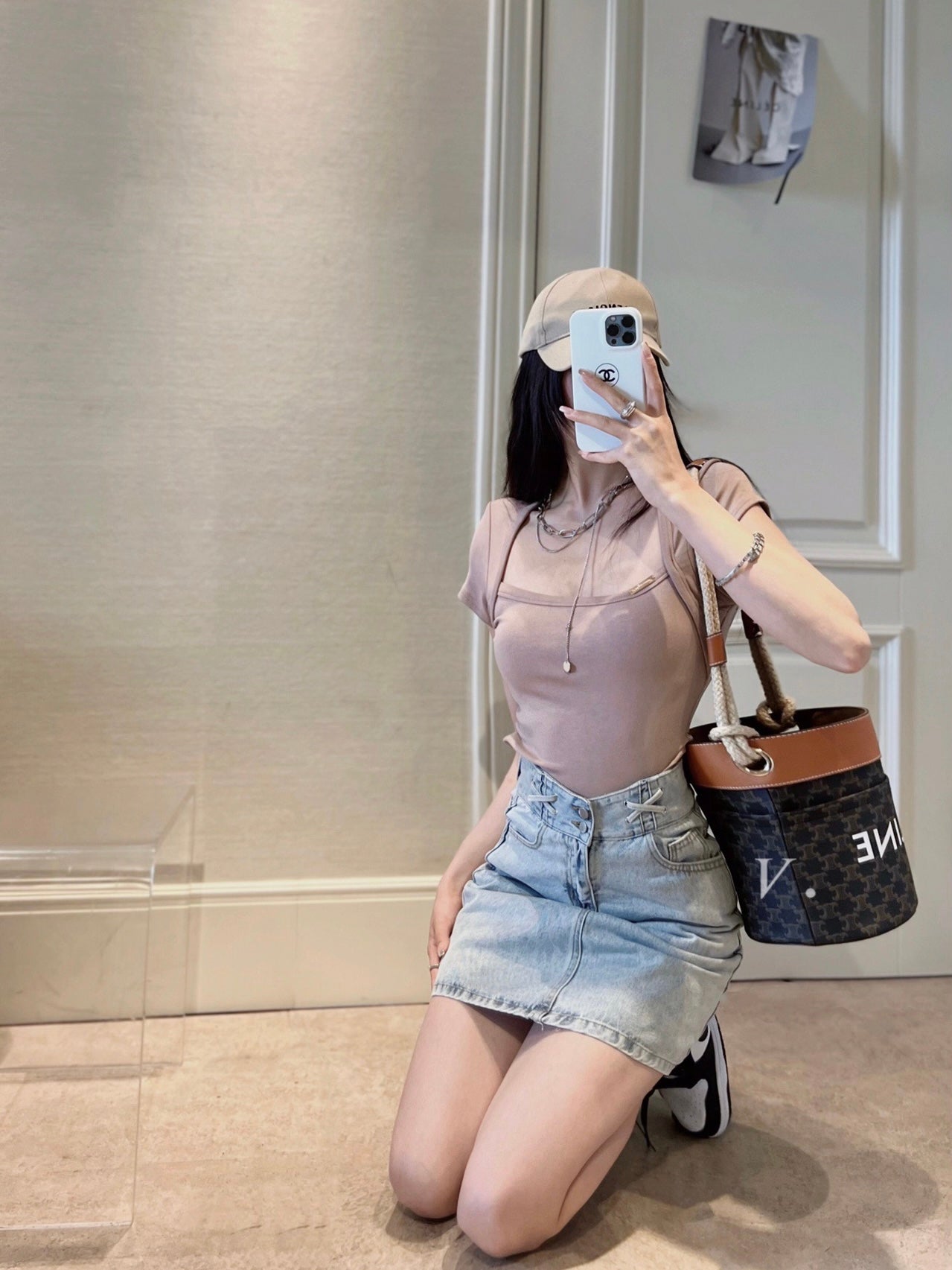 Sliver Logo Square Neck Tee