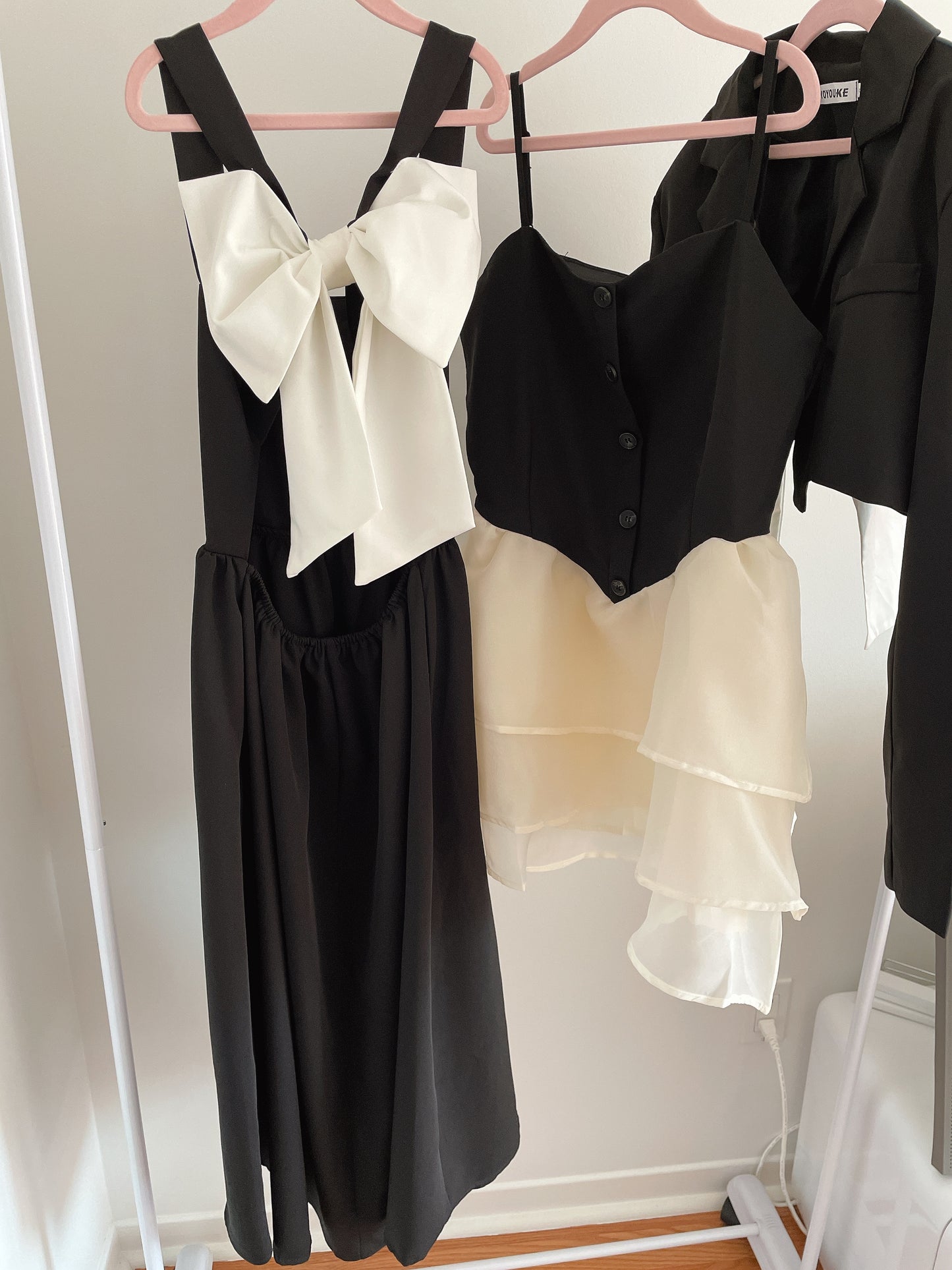 Back Large Ribbon Midi Dress