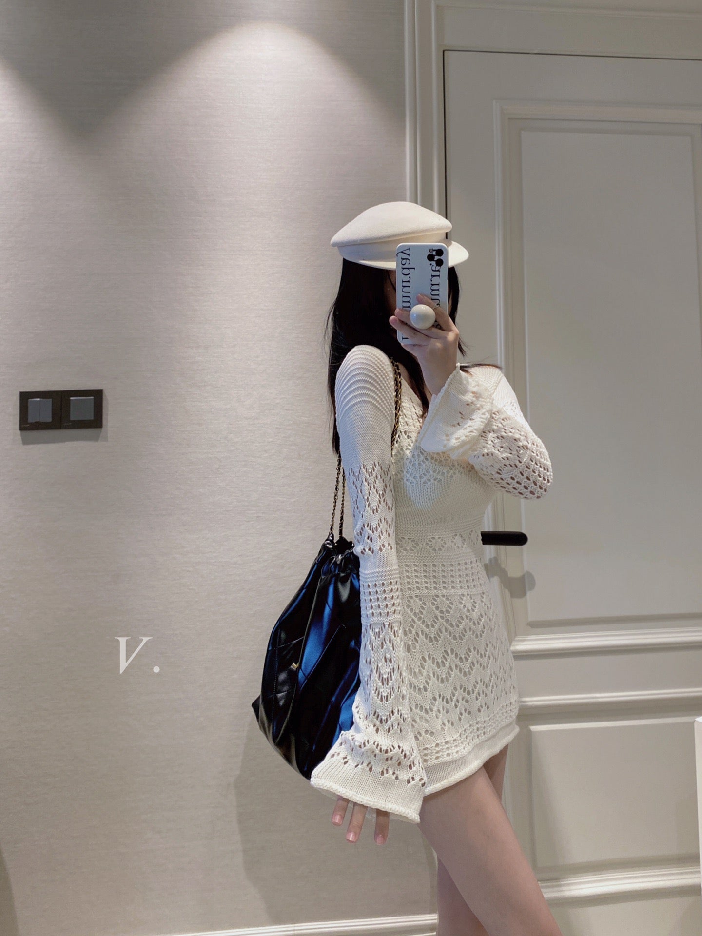 Pointelle Knit Dress