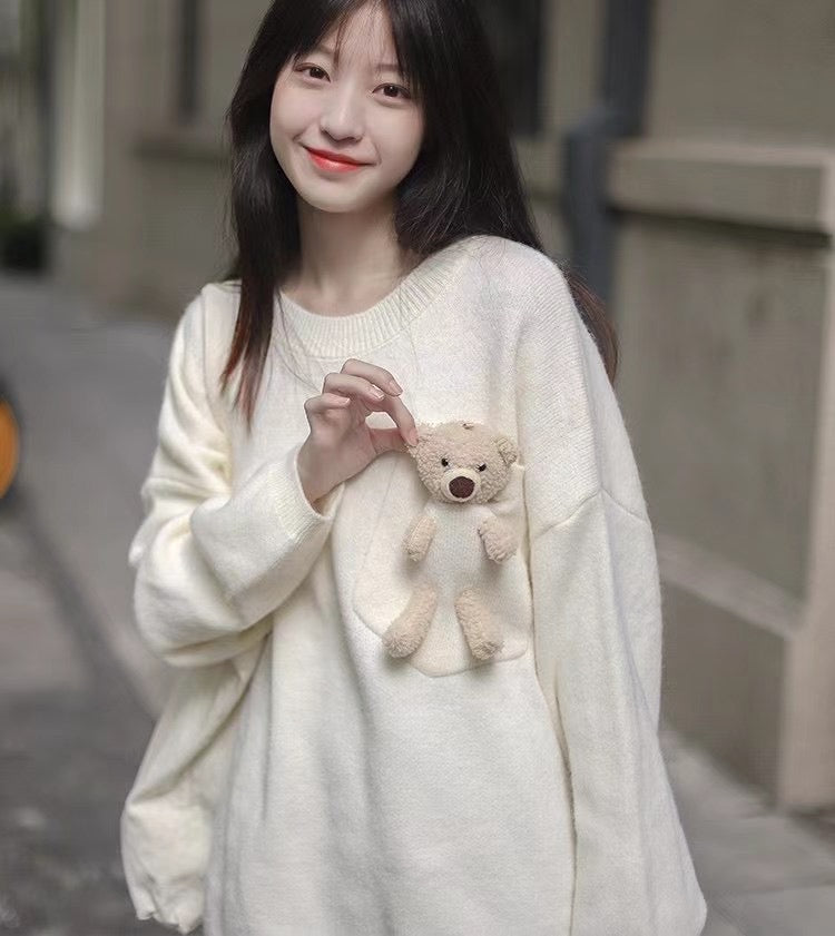Stuffed Bear Doll Sweater