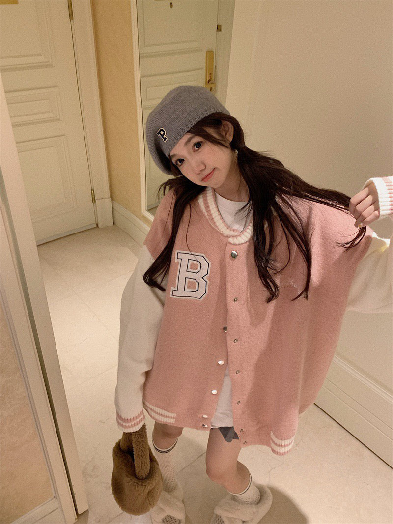 Knit Varsity Jacket