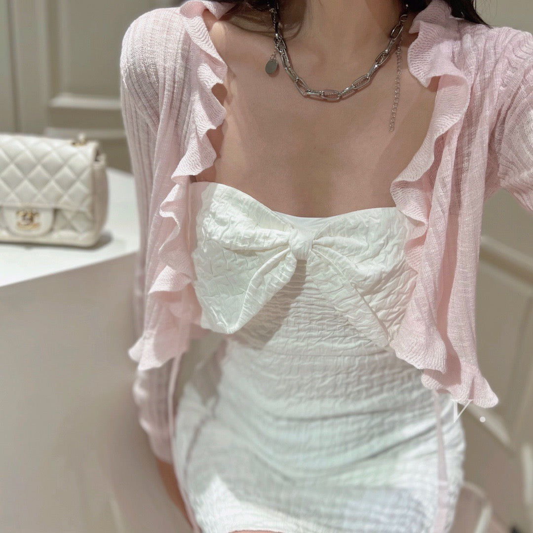 Light Weight Ruffled Thin Jacket