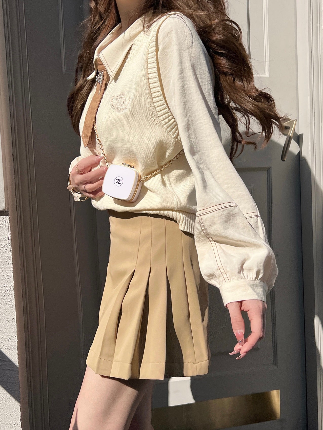 Preppy Cotton Linen Blouse
