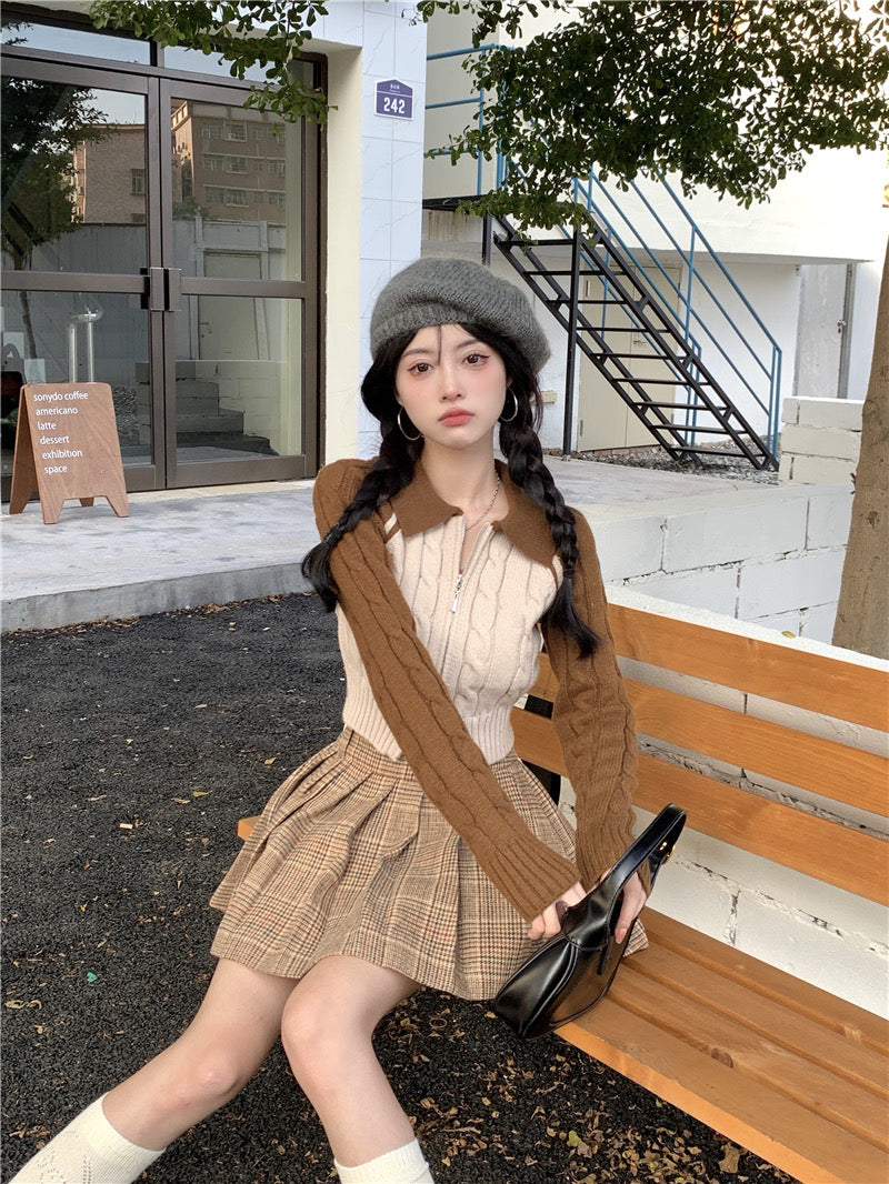 Cable Cropped Cardigan