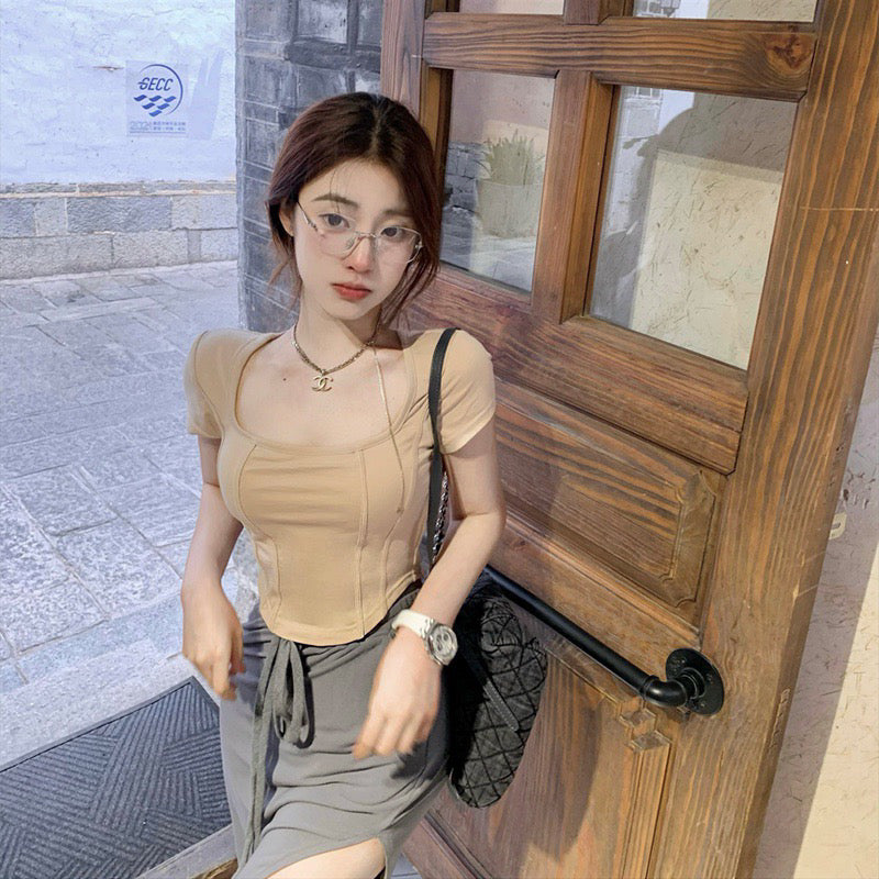 Bustier Style Cotton Tee