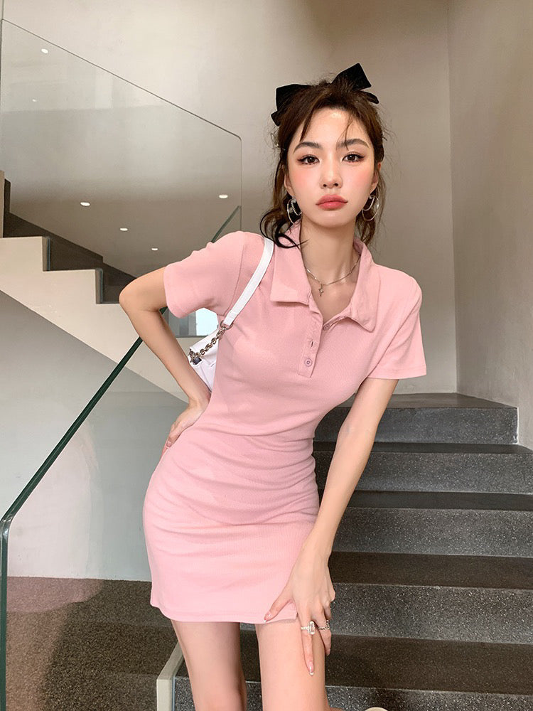 Slim Cut Polo Dress