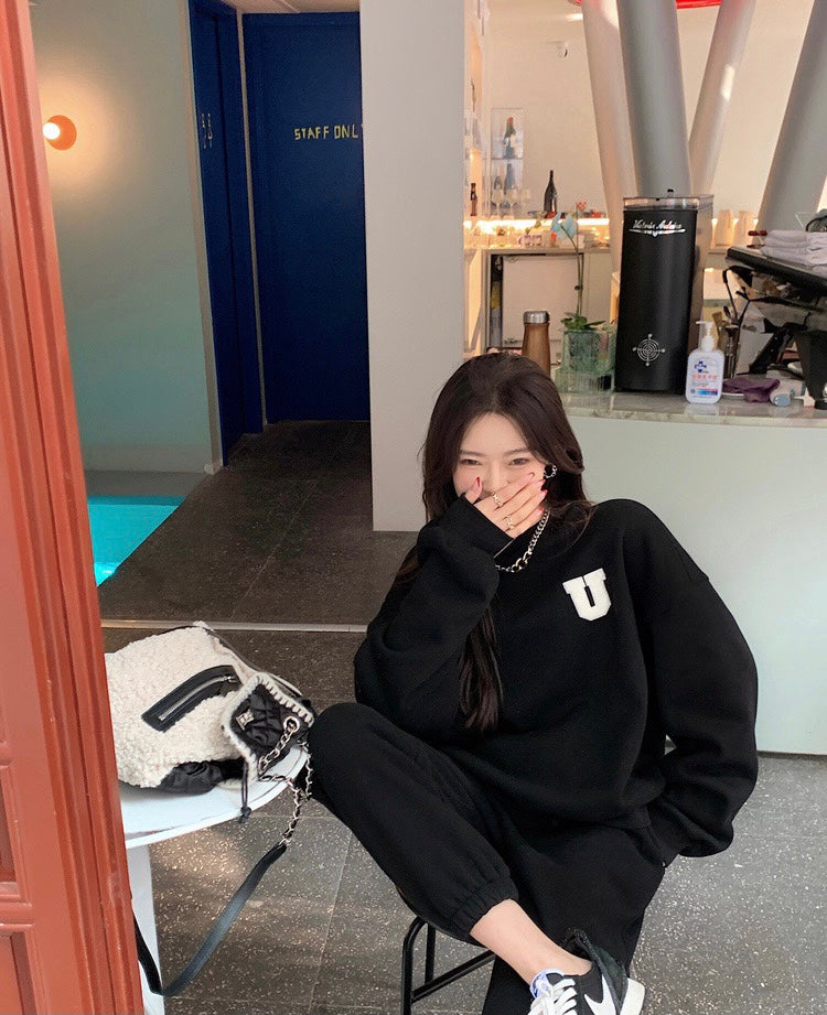 U Logo Sweatshirt Set