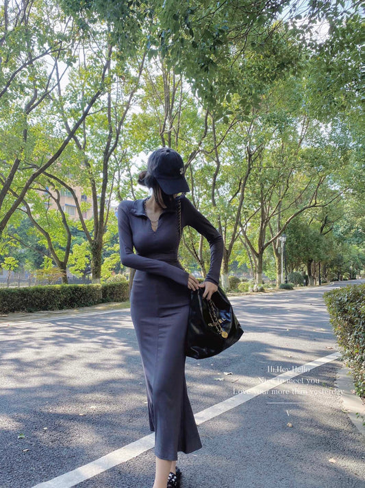 V-neck Mermaid Long Dress