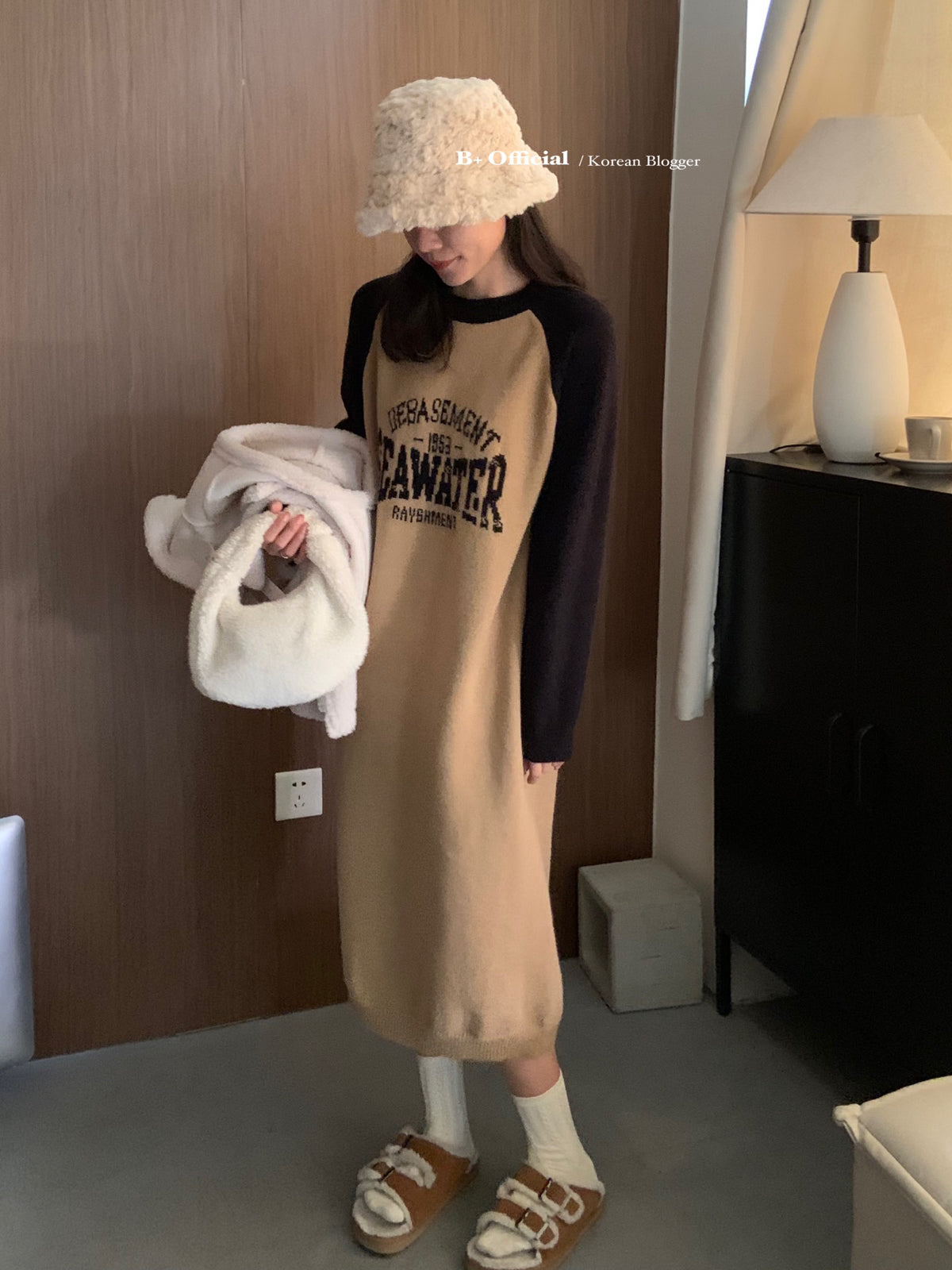Raglan Sleeves Knit Dress