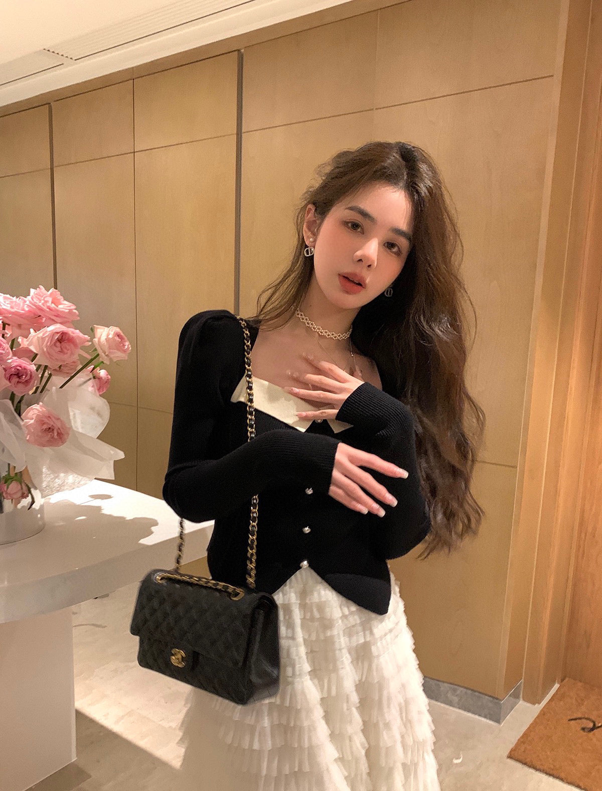 Square Neck Knit Top