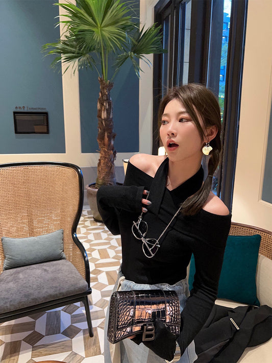 Halter Neck Off Shoulder Top