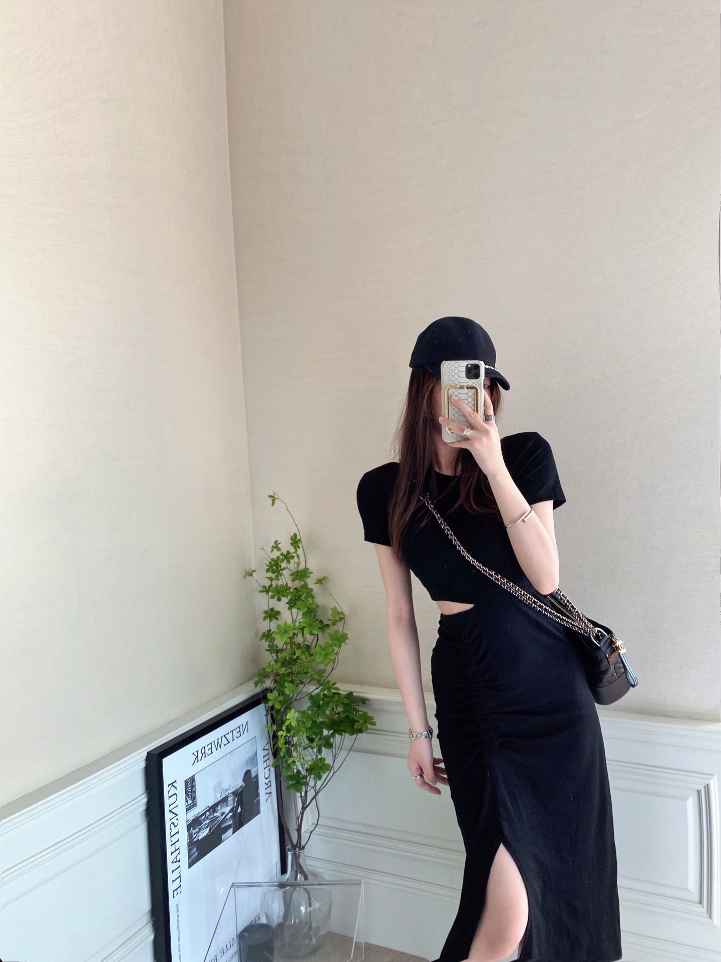 Waist Hollow Split Dress