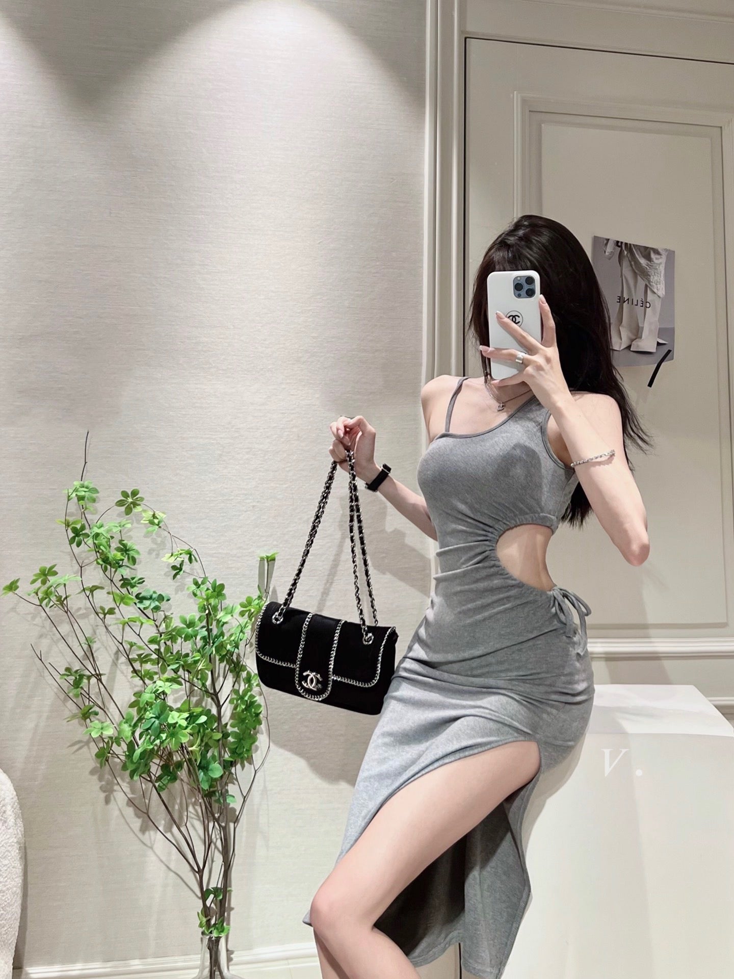 Sexy Hollow Waist Bodycon Dress