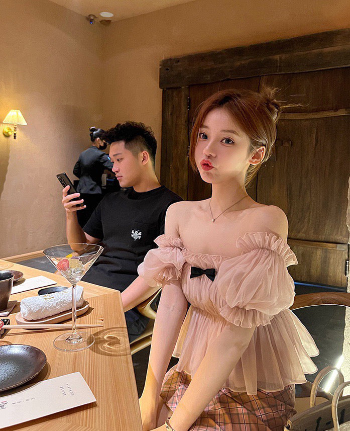 Cute Chiffon Peasant Top