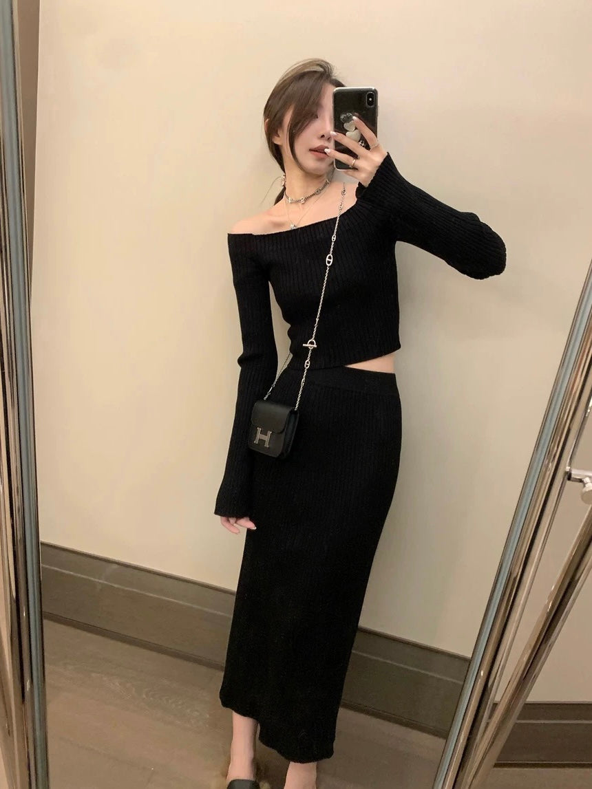 Off Shoulder Knit Top