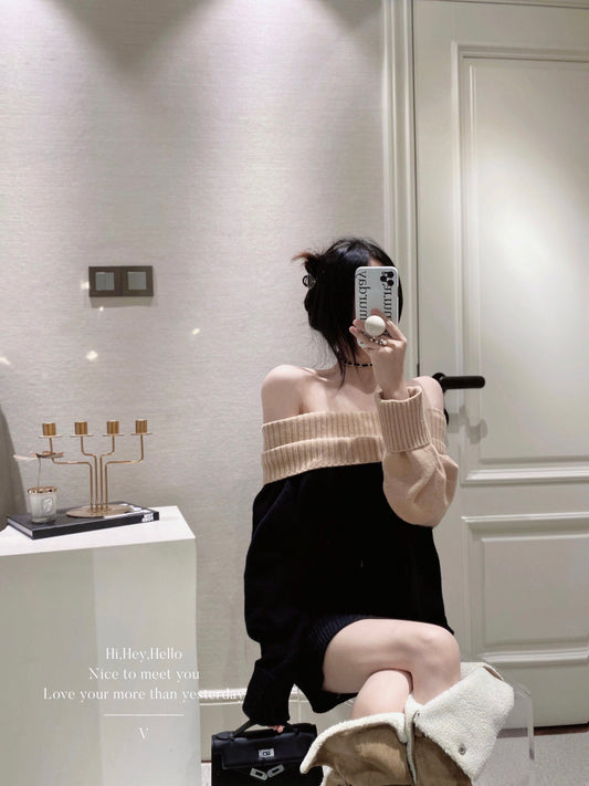 Off Shoulder Sweater Dress