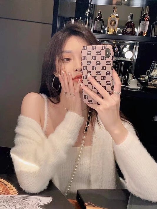 Mini Faux Mink Knit Set