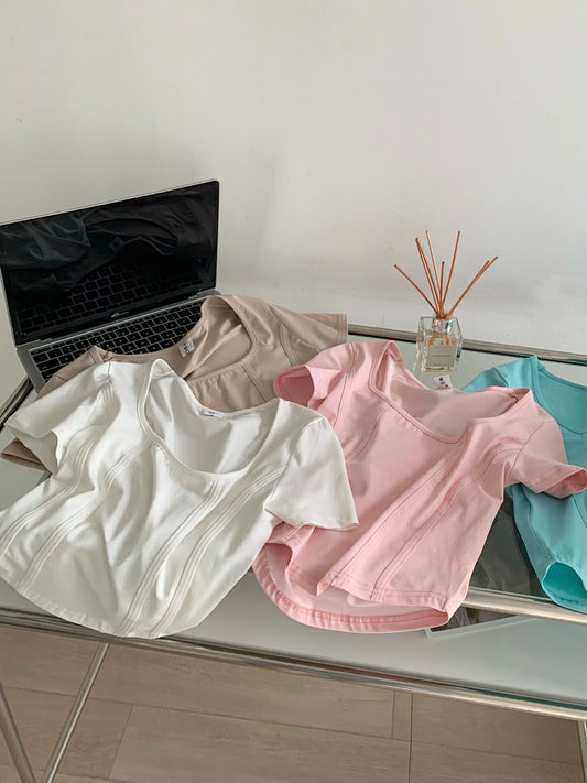 Bustier Style Cotton Tee