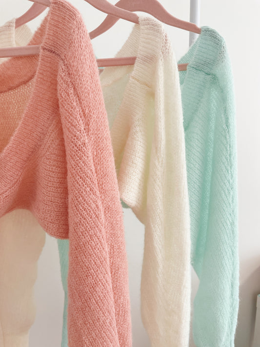 Lightweight Pointelle Knit Cardigan