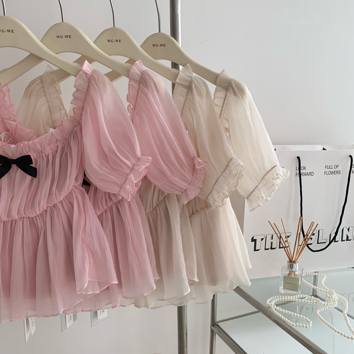 Cute Chiffon Peasant Top