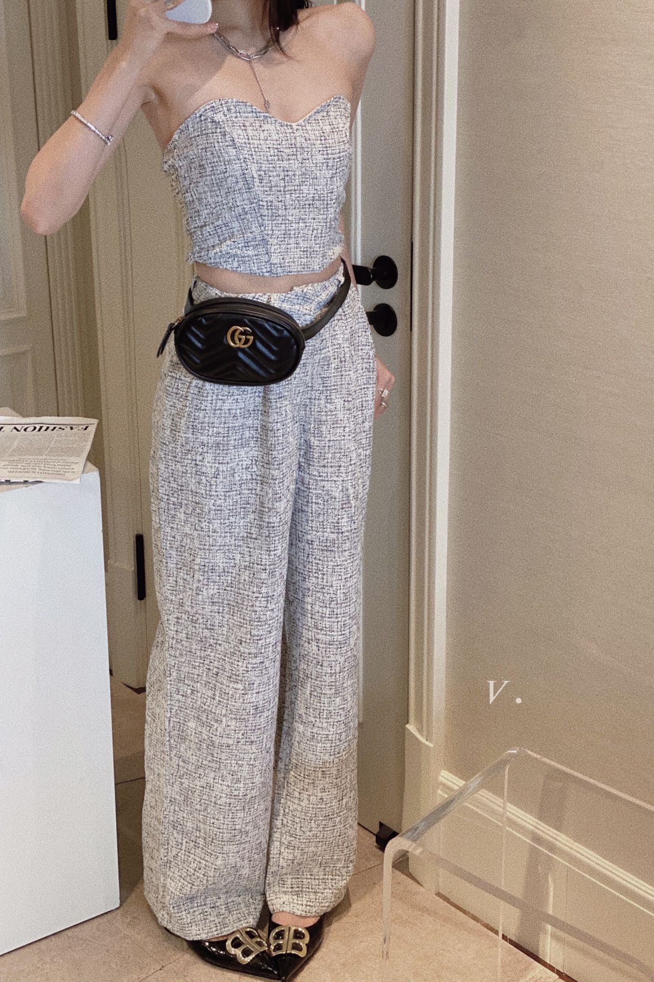 Coco Style Tube Top Trousers Set