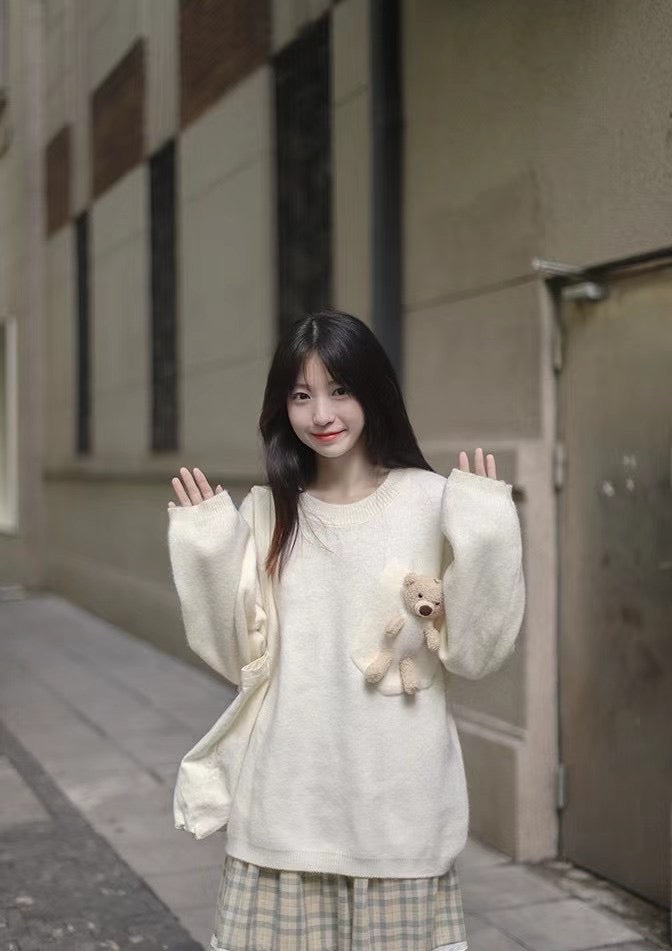 Stuffed Bear Doll Sweater