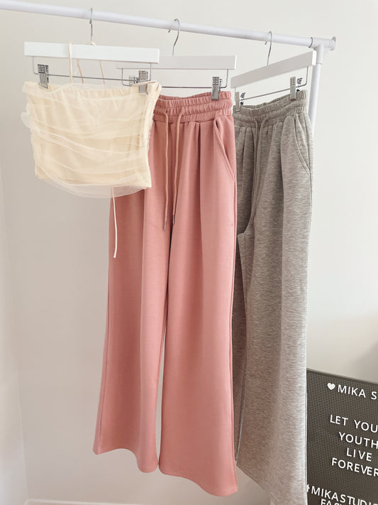 Two Pockets Wide Leg Pants
