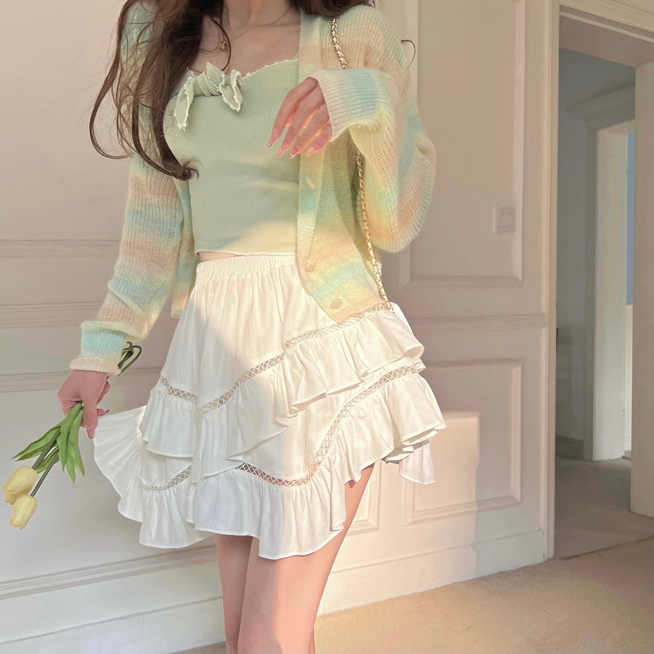Rainbow Lightweight Knit Cardigan
