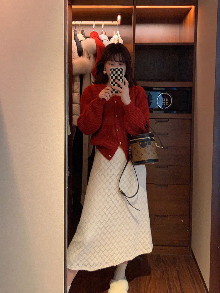 Heart Button Knit Cardigan