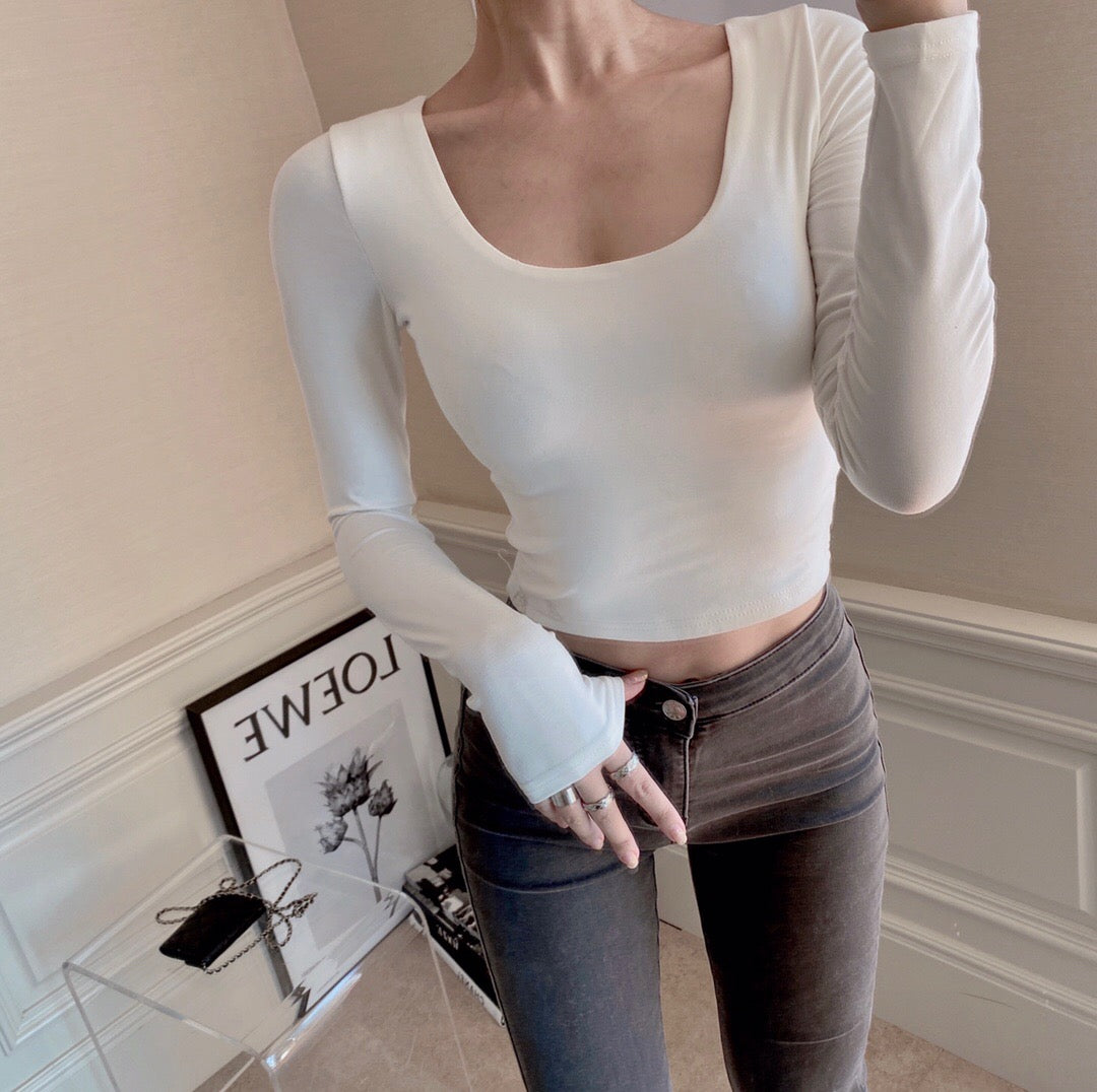Scoop Neck Cotton Tee