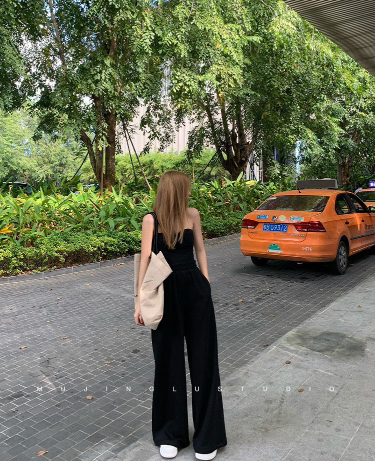 Tube Top Wide Legs Pants Set