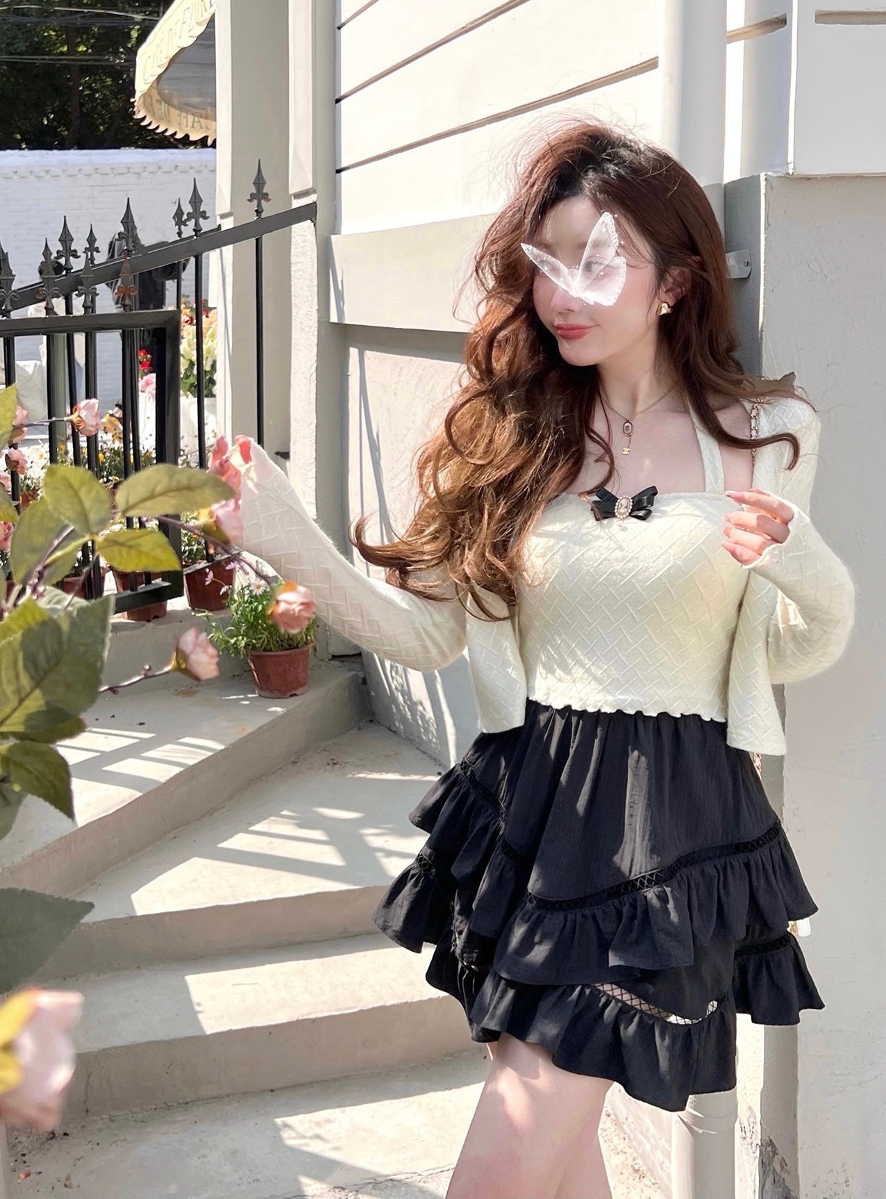 Pointelle Layered Skort