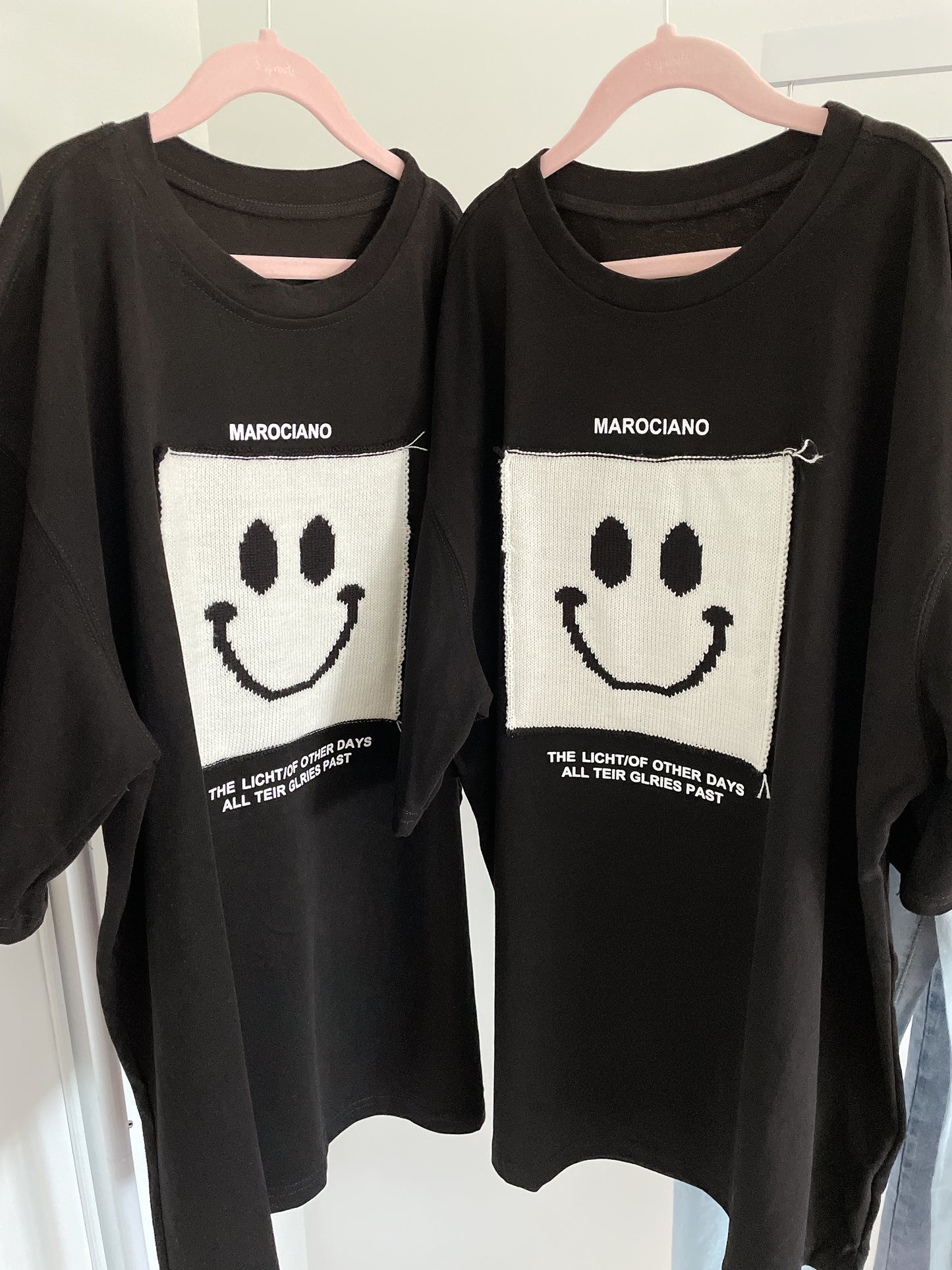 Square Smile Face Oversized Tee
