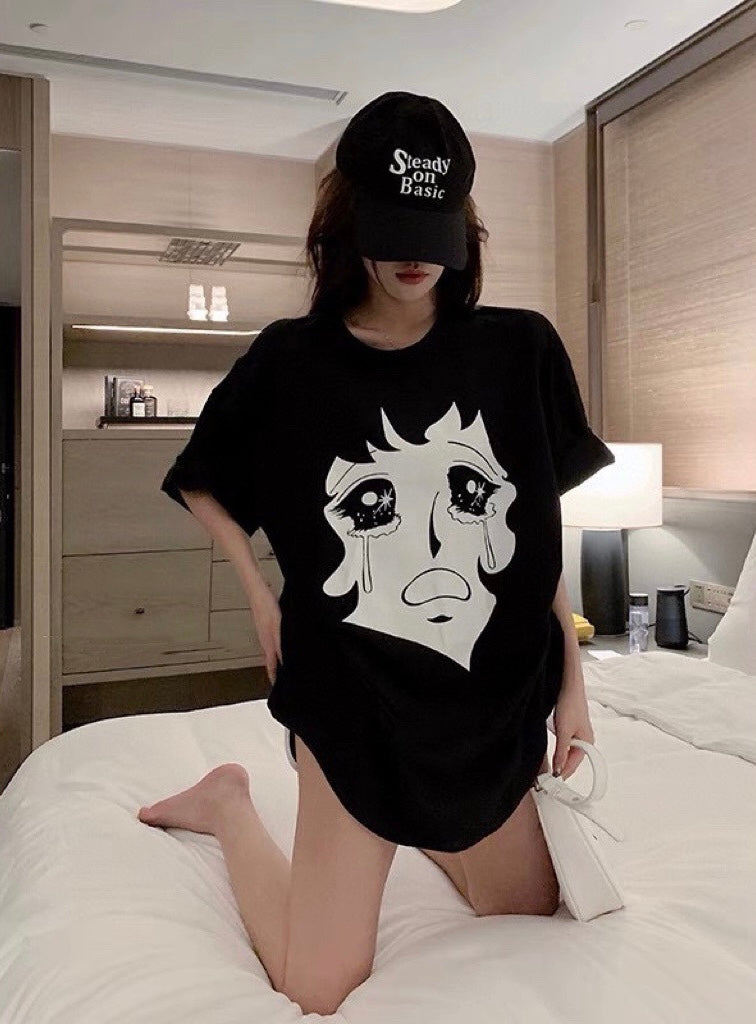 Comic Girl Oversized Tee