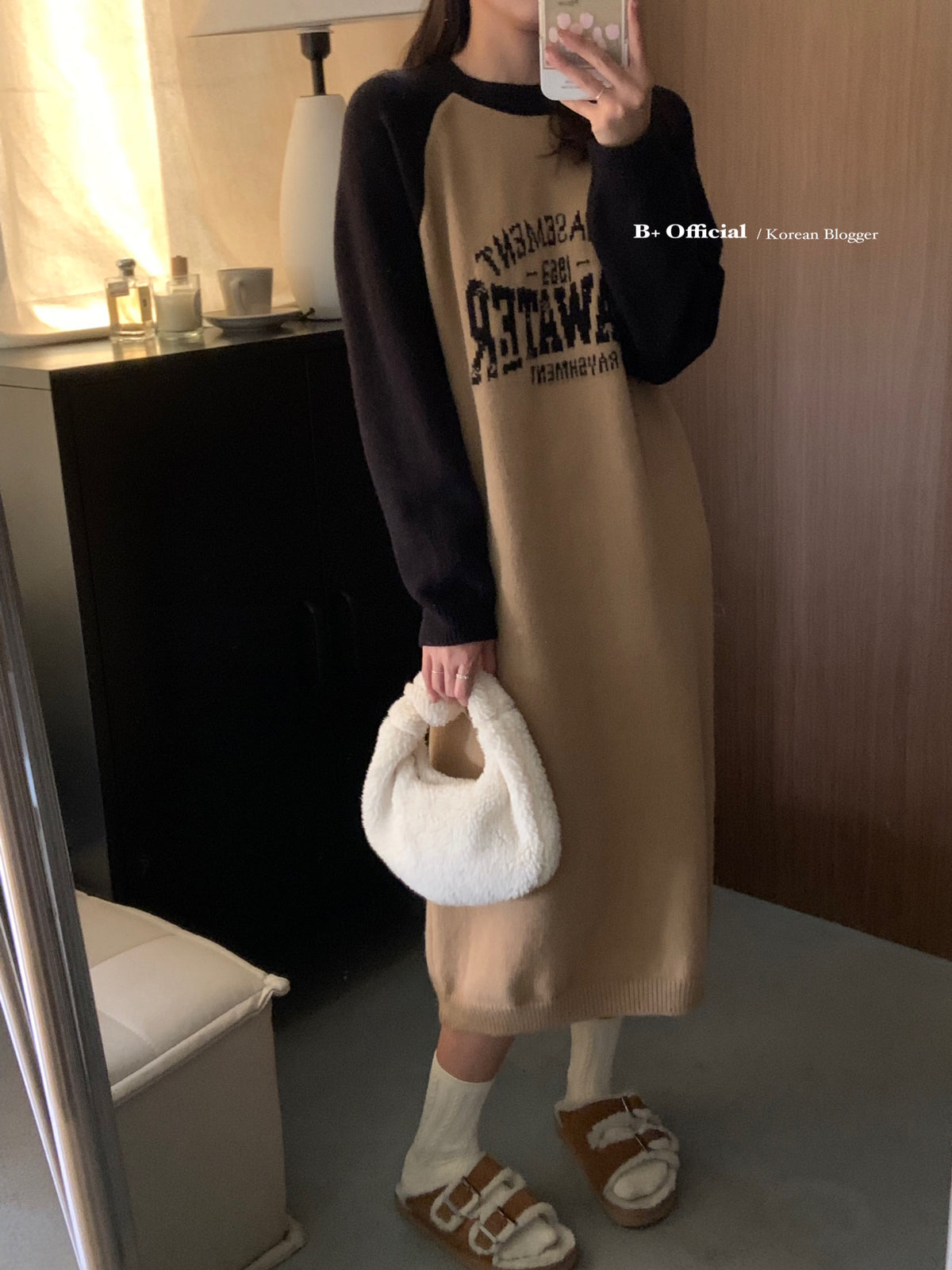 Raglan Sleeves Knit Dress