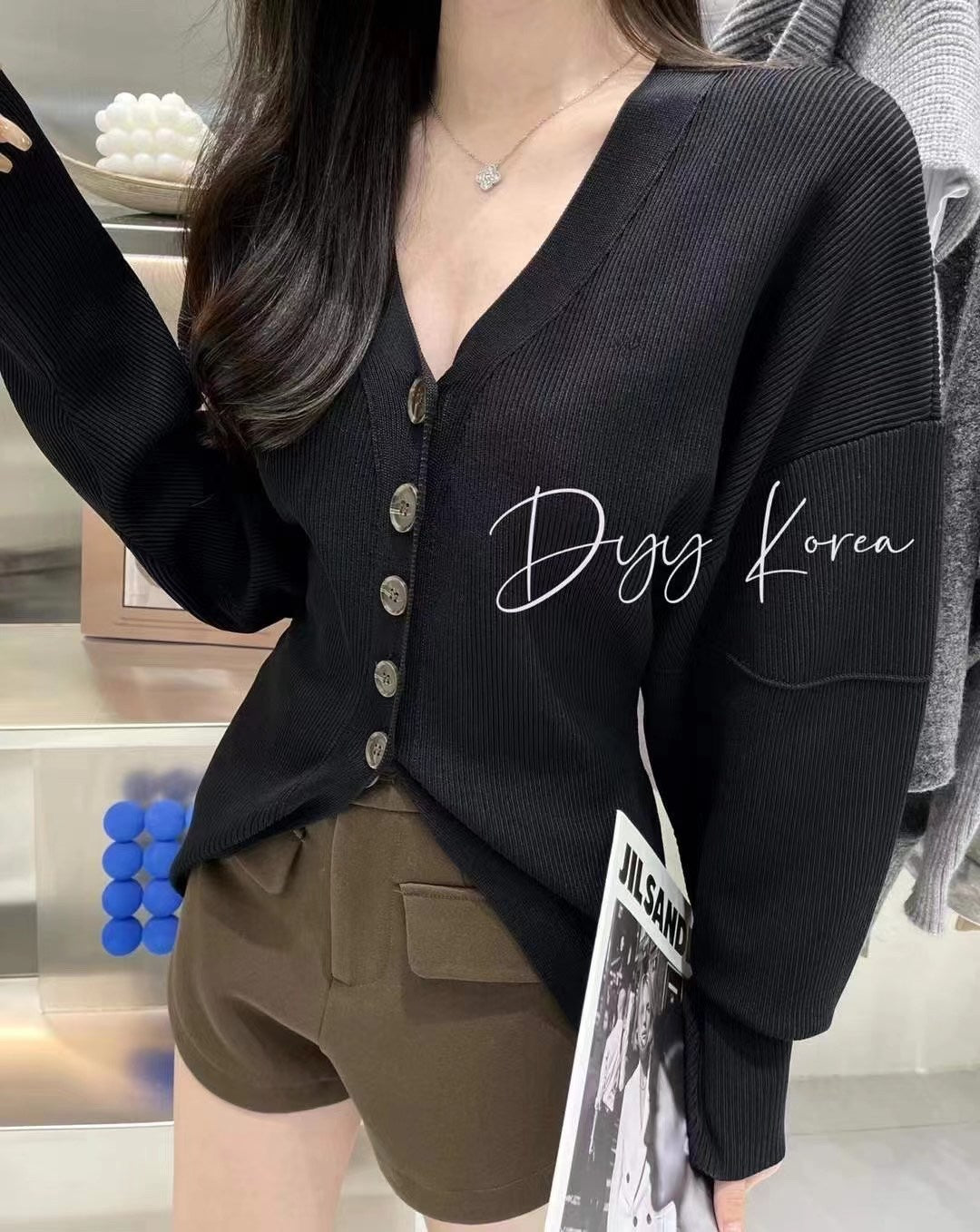 Ribbed Corset Knit Cardigan