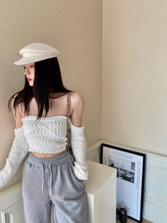 Pointelle Off The Shoudler Top