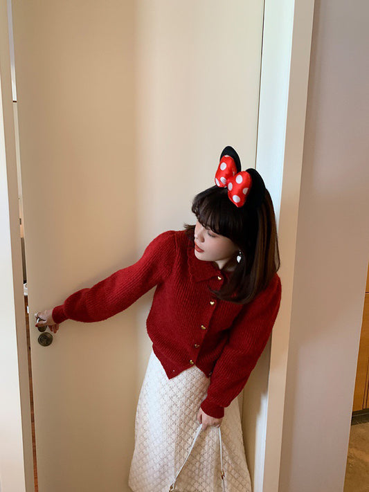 Heart Button Knit Cardigan