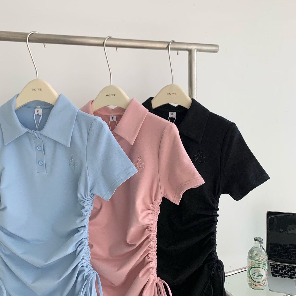 Lace Up Polo Dress