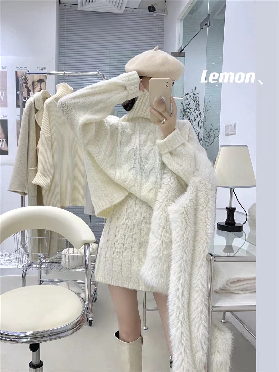 Turtleneck Sweater Set