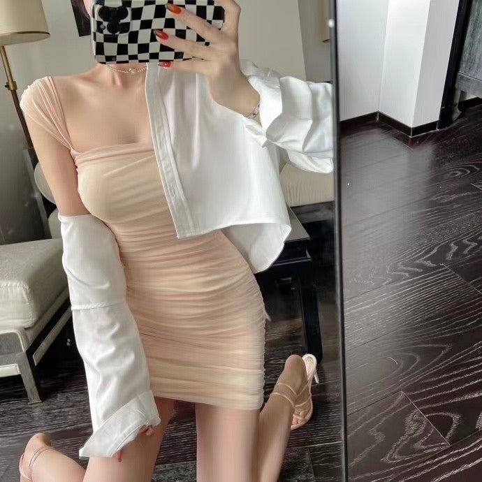 Batwing Sleeves Cropped Blouse