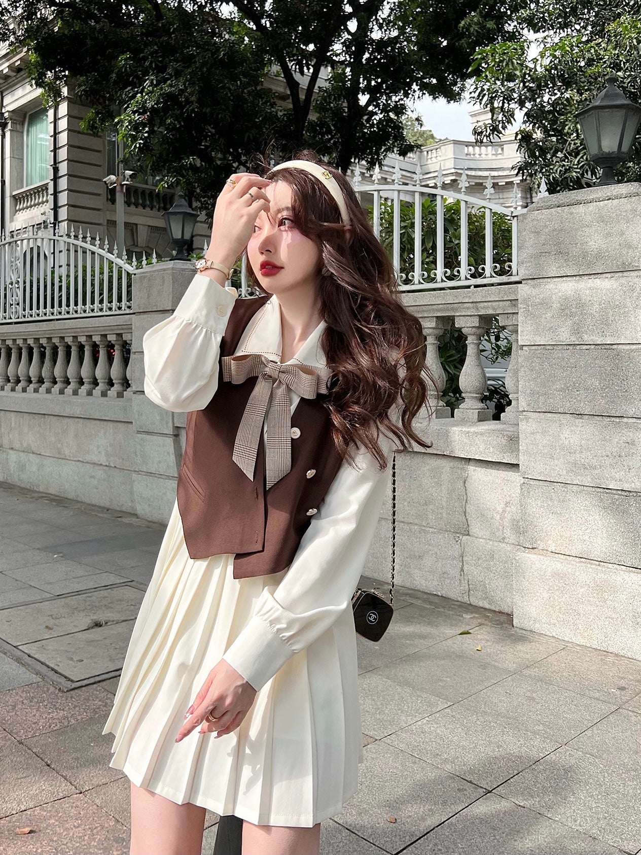 Cocoa Asymmetric Vest