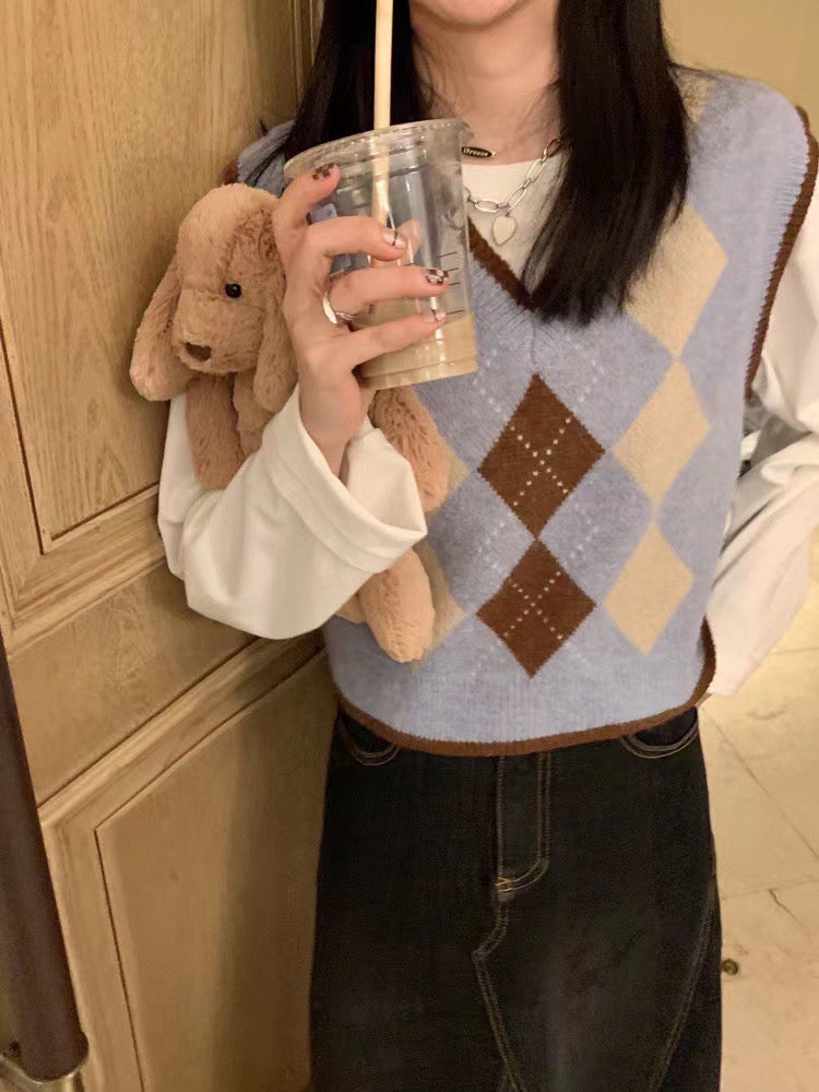 Diamond Knit Vest