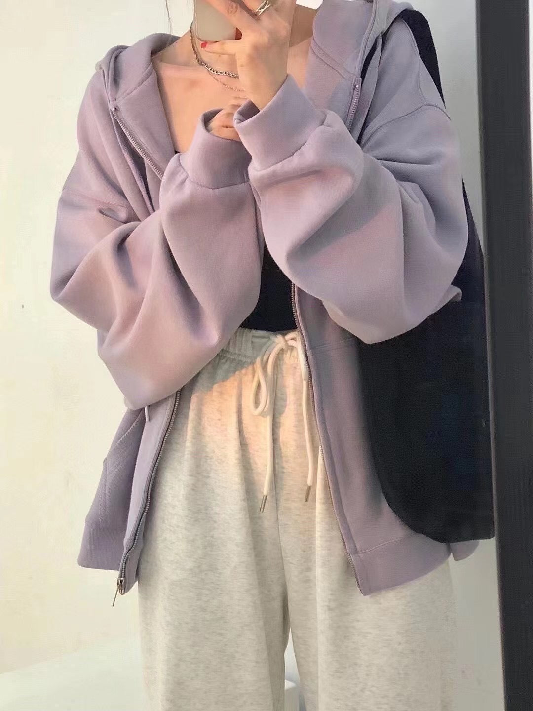 Taro Oversized Zip Hoodie