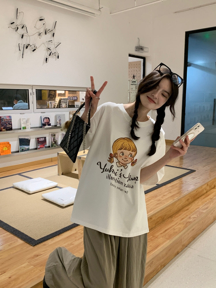 Vintage Cute Girl Tee