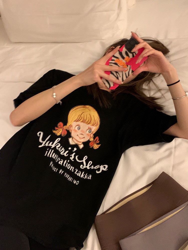 Vintage Cute Girl Tee