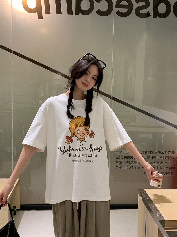 Vintage Cute Girl Tee